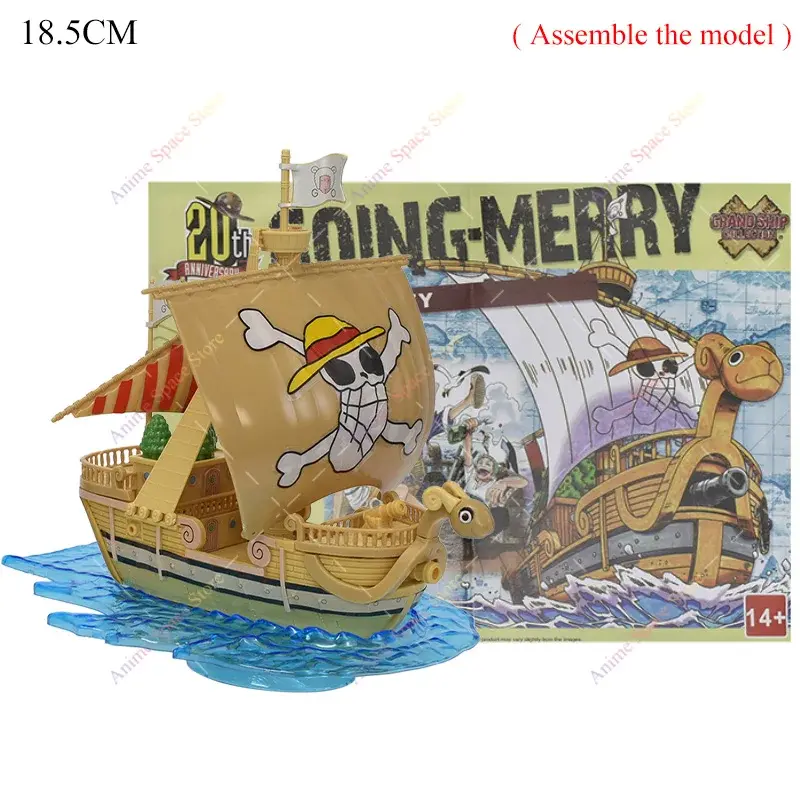 18cm Anime One Piece Figure Thousand Sunny Going Merry Boat Pirate Ship