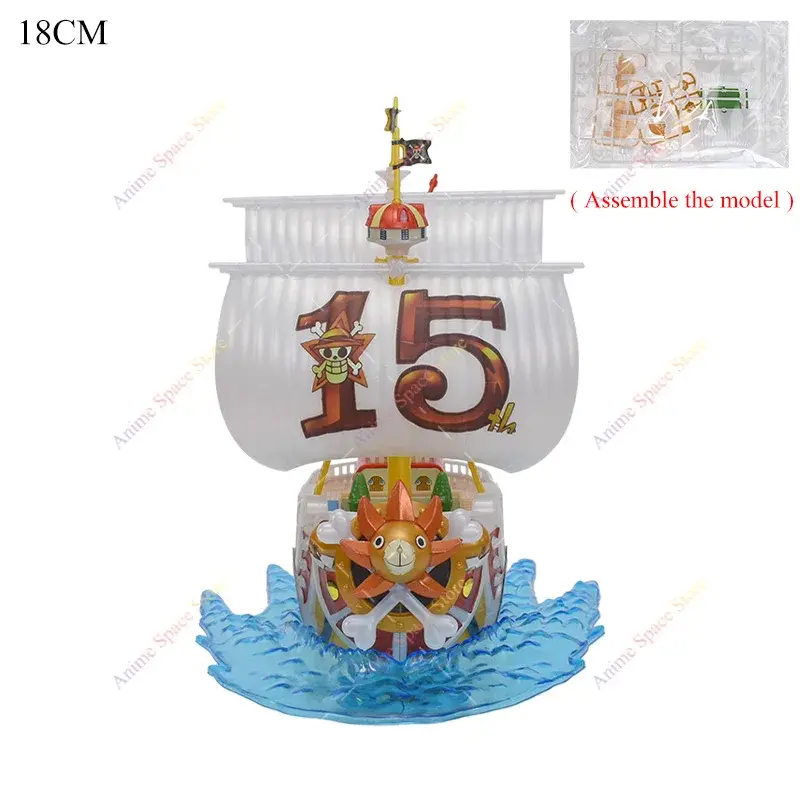 18cm Anime One Piece Figure Thousand Sunny Going Merry Boat Pirate Ship