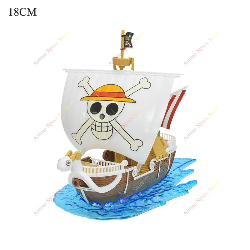 18cm Anime One Piece Figure Thousand Sunny Going Merry Boat Pirate Ship