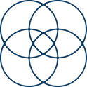 Group Coaching - icon with 4 interconnected circles