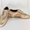 Thumbnail: Beige Metallic Suede Trainer Full Flexible Suede Sole 3cm heel (S-W)