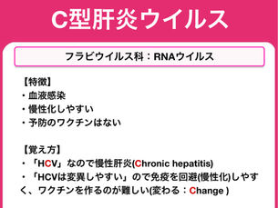 C型肝炎 覚え方