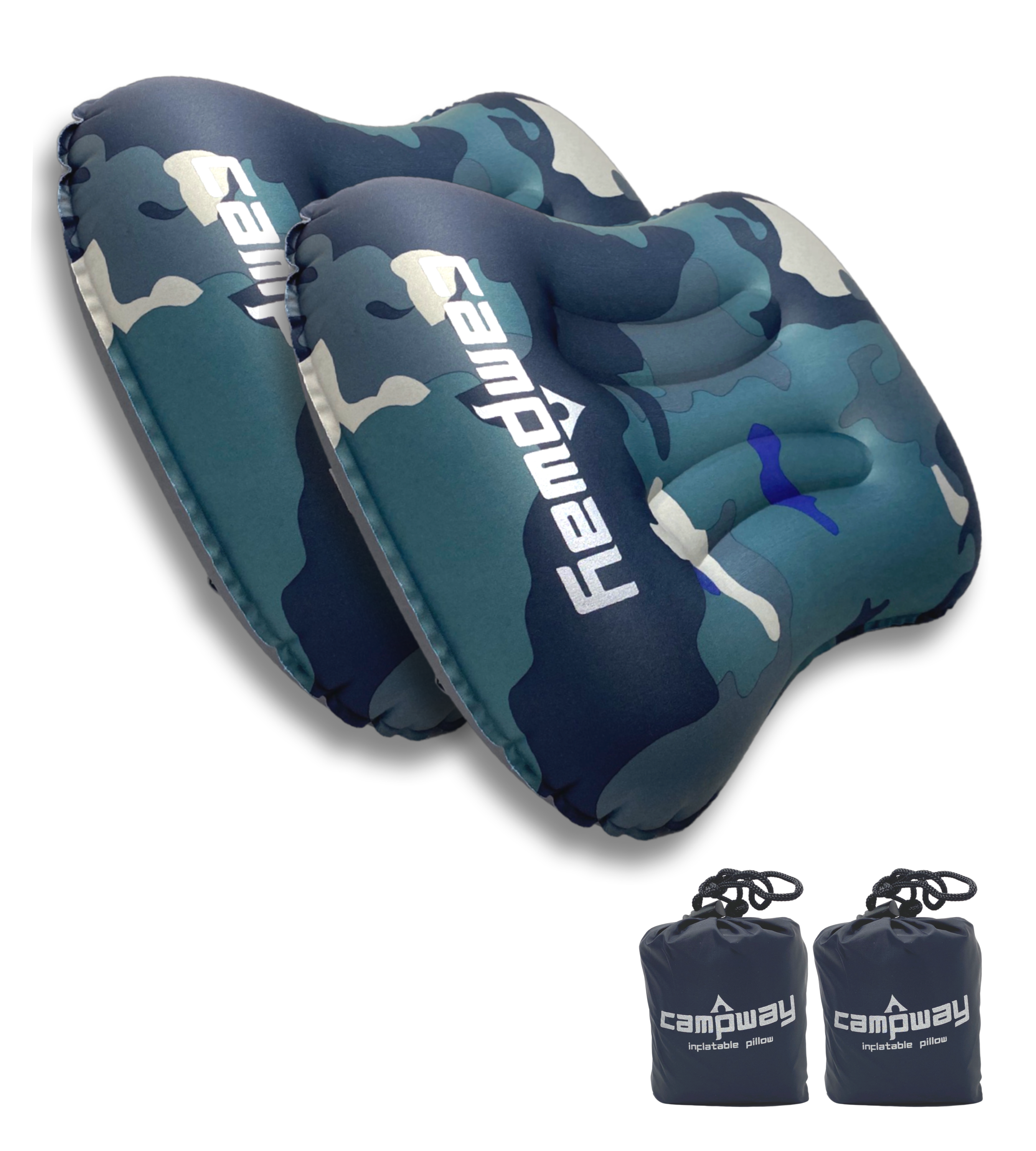 MIRI Ultralight Inflatable Camping and Travel Pillow {2-Pack} Camouflage