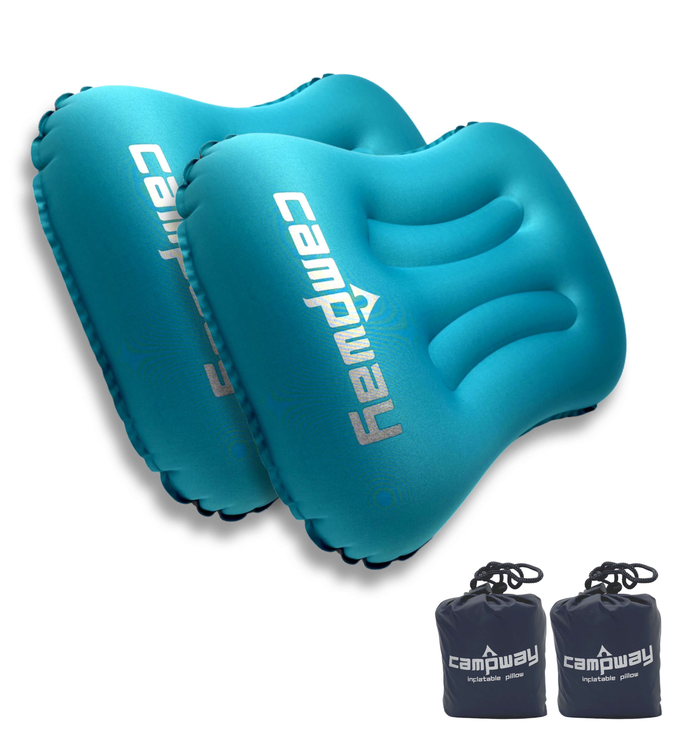 MIRI Ultralight Inflatable Camping and Travel Pillow{2-Pack} Cool Blue