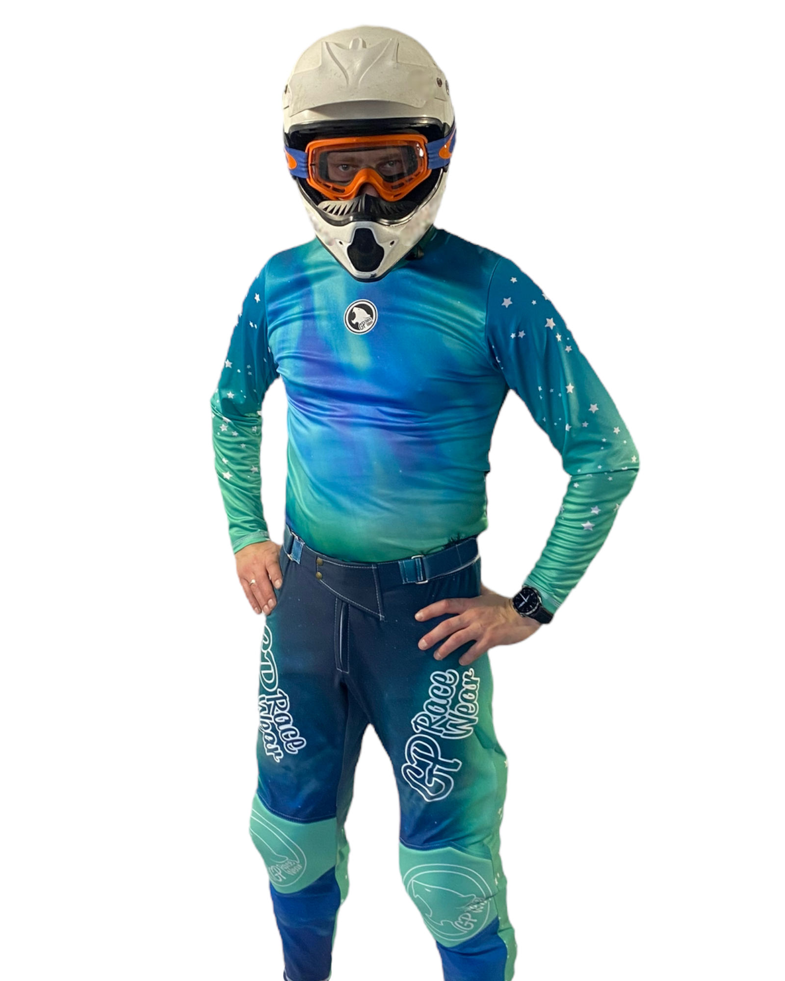 Zestaw Full elastic MX/Enduro Zorza - Koszulka Coolmax + spodnie Full El