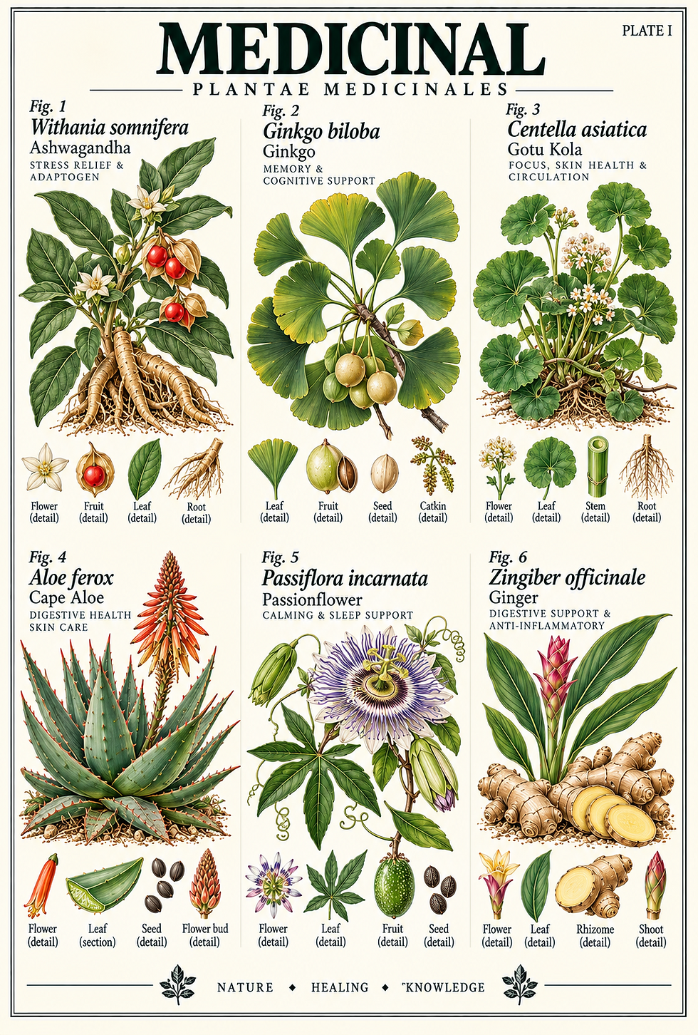 Medicinal plants chart from The Seed Collection