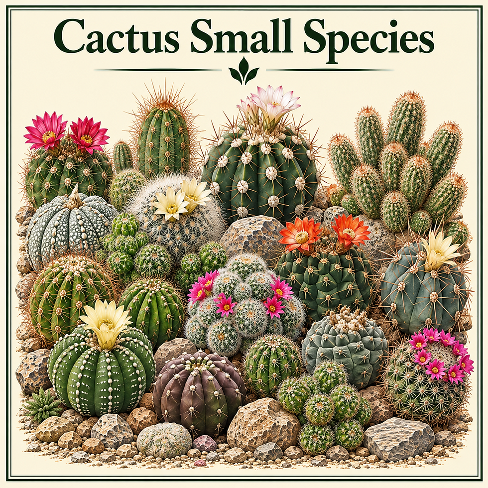 Cactus Small Species mix with various flowering varieties