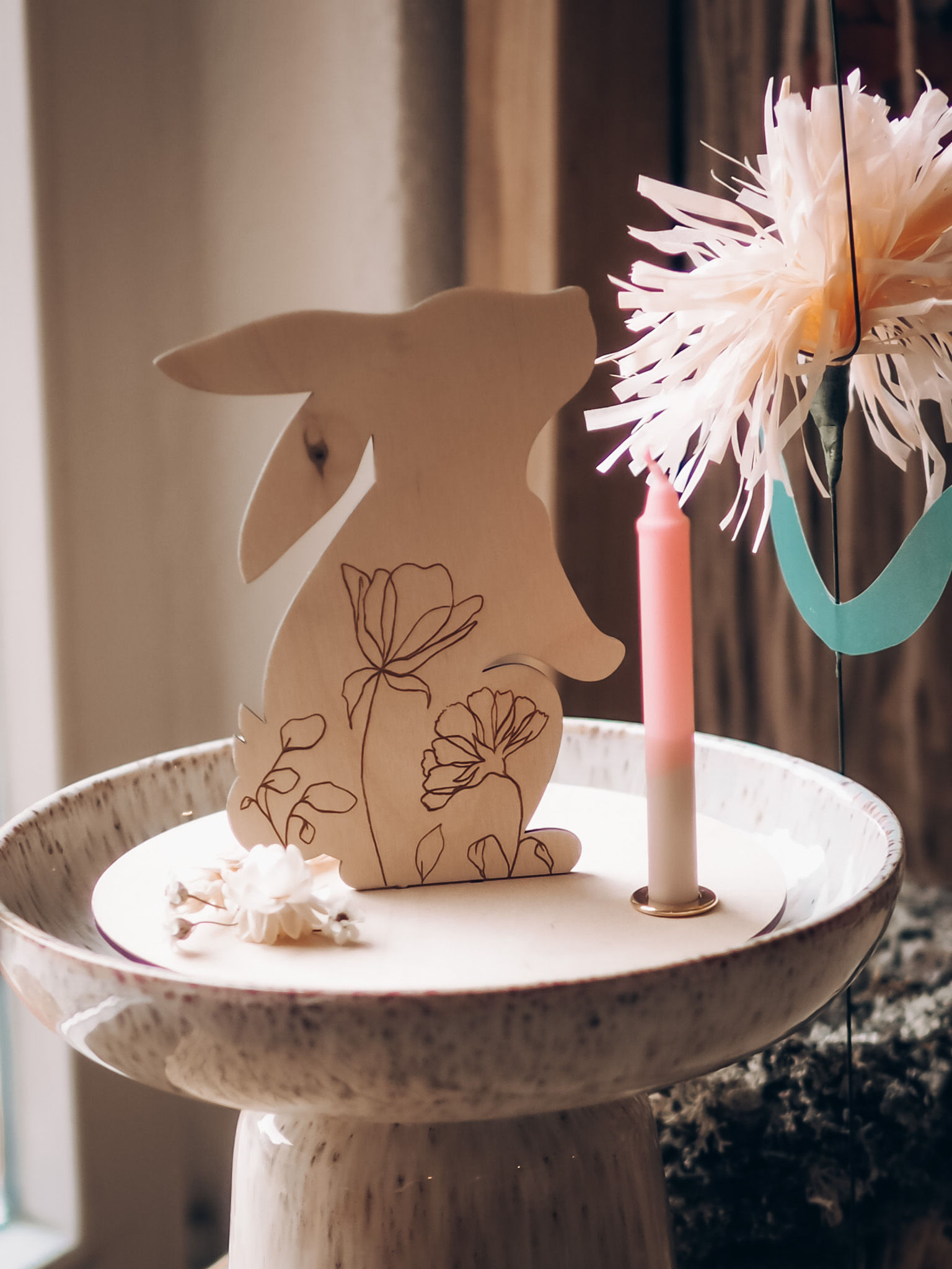 Zusatzstecker Hase Groß für den Festtagskranz