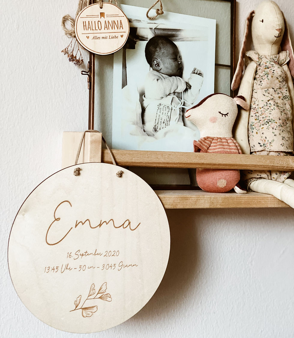 Miniaturbild: Geburtsschild mit Wunschgravur