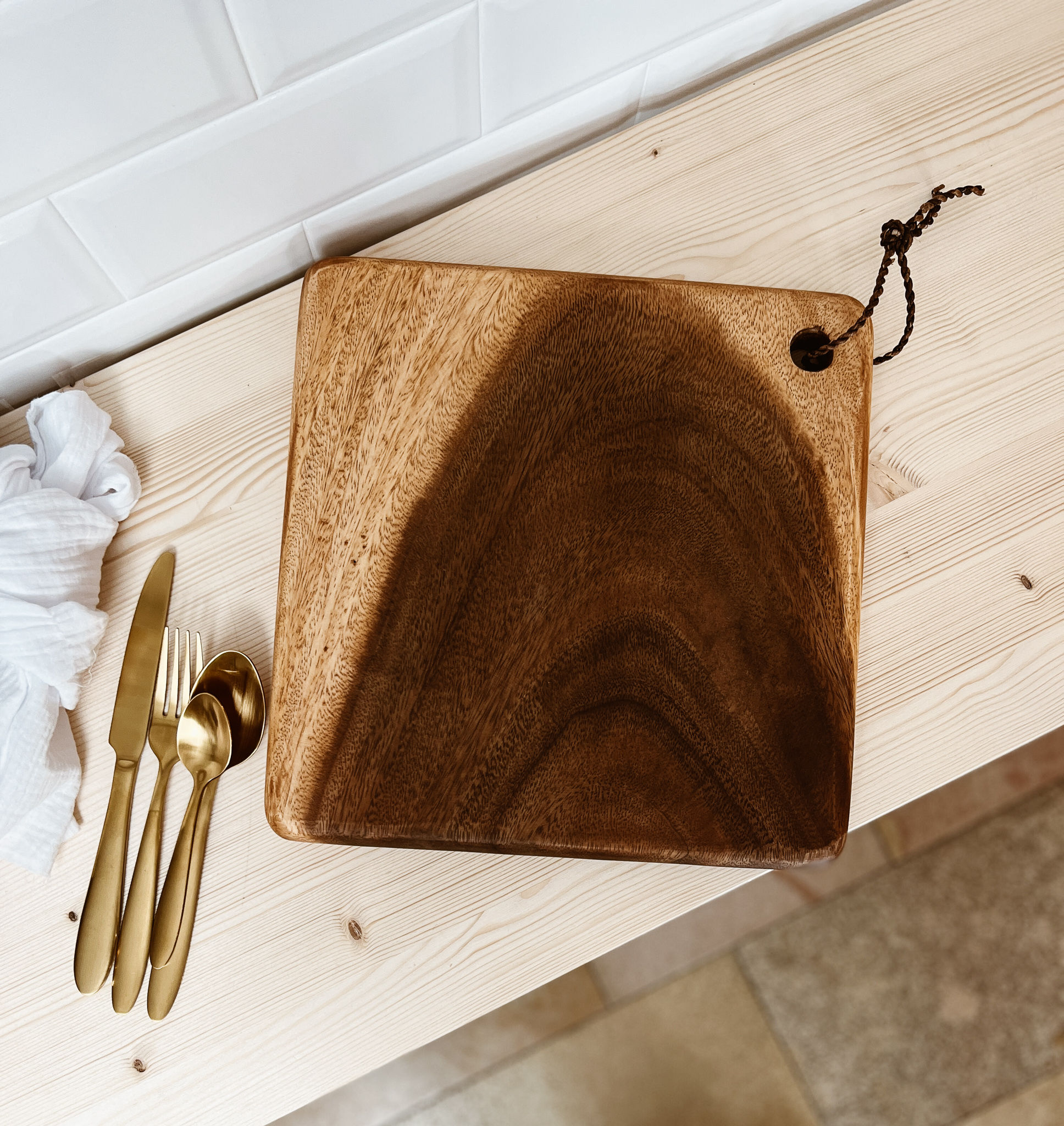 Holzbrett Quadrat 30 cm