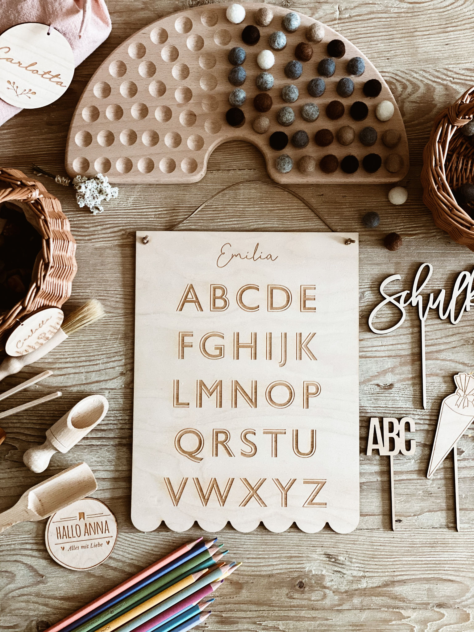 ABC Schild personalisiert