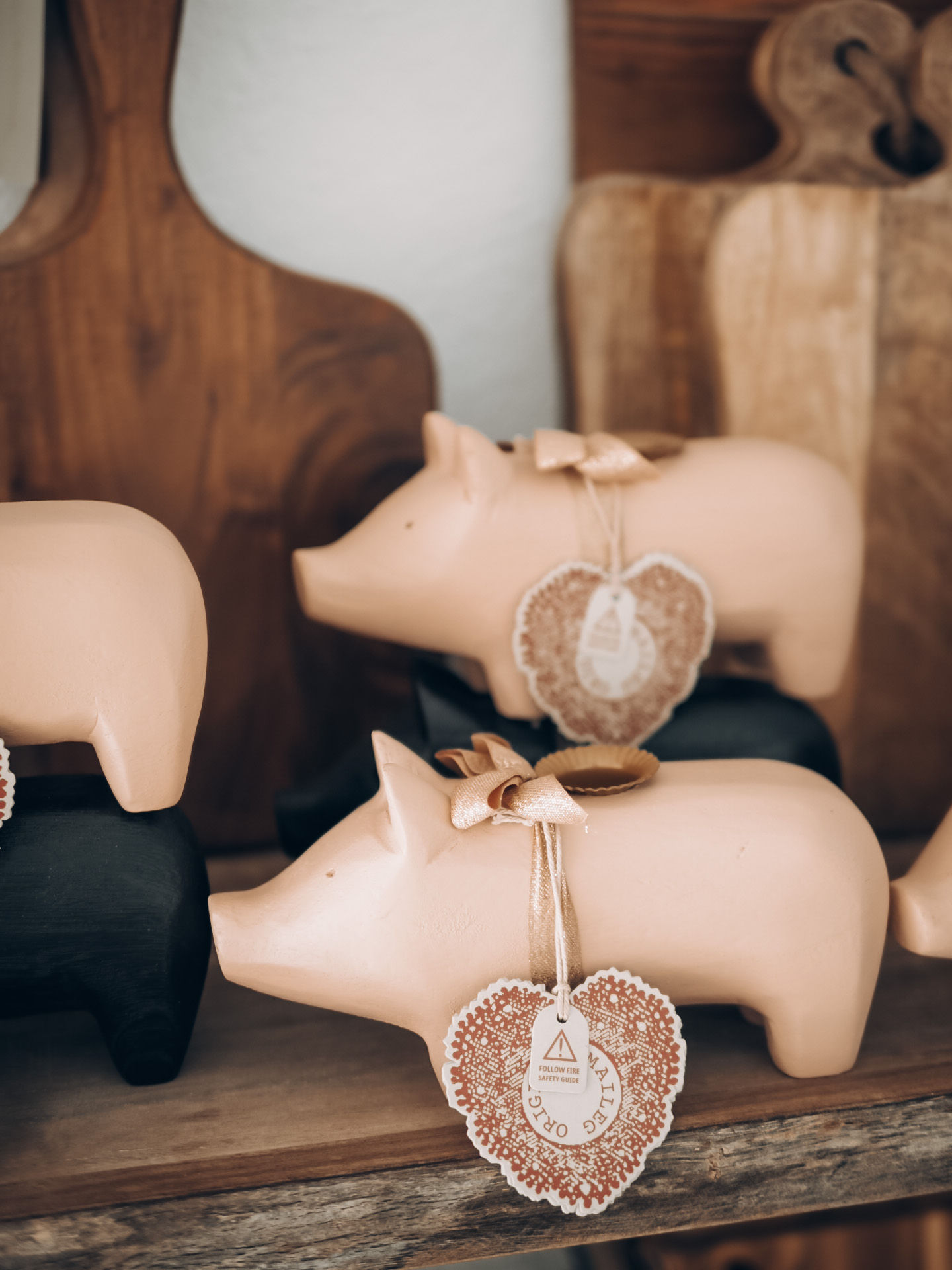 Kerzenhalter Schwein Rosa m