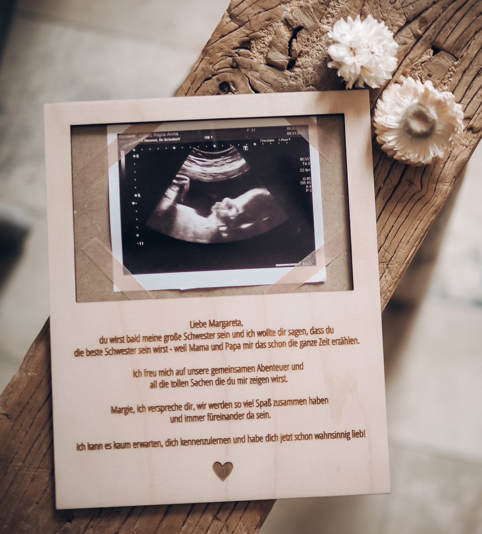 Fotorahmen mit Wunschtext