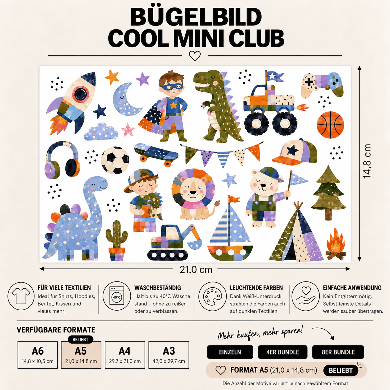 Bügelbild Cool Mini Club