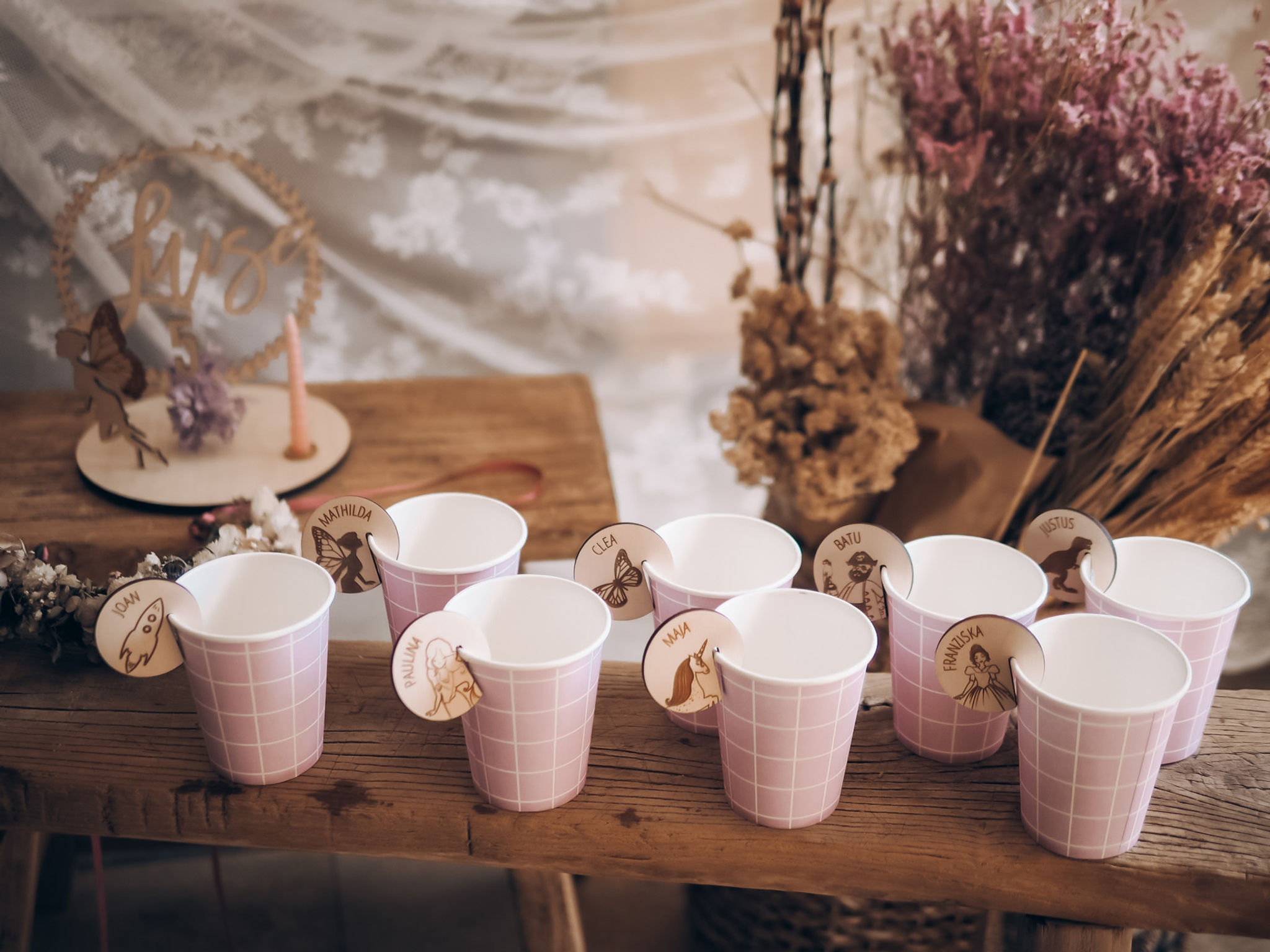 Glas Hänger mit Wunschnamen Kindermotiv