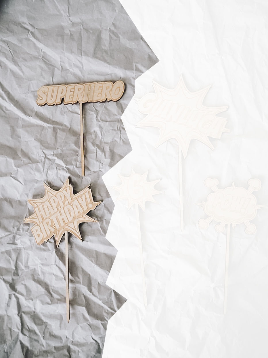 Miniaturbild: Cake Topper Happy Birthday Superhero