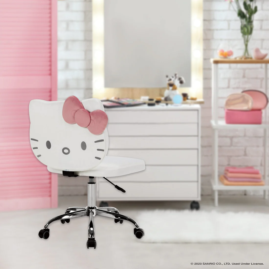 Hello Kitty® Kawaii Swivel Vanity Chair | Mias Furniture