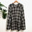 Thumbnail: It’s Snowing Outside White Tartan Flannel Meditation Poncho