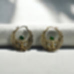 Gothic Angel hoop earrings gold