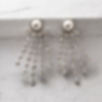 Statement Crystal pearl earrings