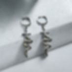 Sword and snake earrings