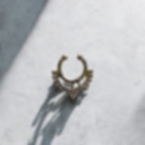 Faux boho septum ring silver