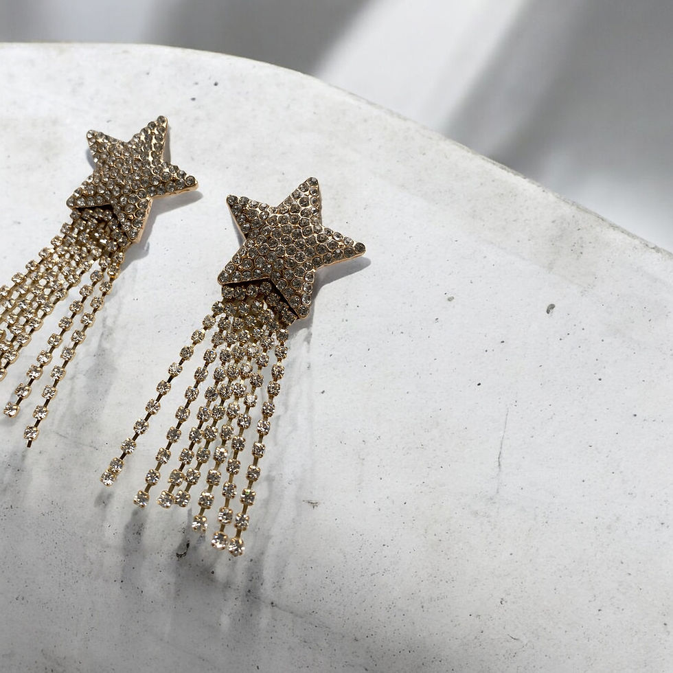 Miniatura: Sparkly star earrings