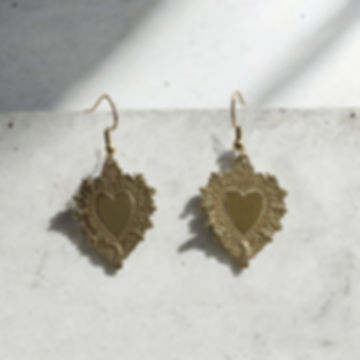 Heart earrings gold