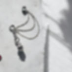 Miniatura: Cleopatra -  Ancient Hand On Heart Ruby And Chain Ear Cuff Earrings