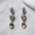 Heart and teardrop earrings