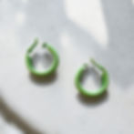 Colour pop hoop earrings green