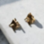 Miniature : Tasha - Square Crushed Metal Statement Earrings