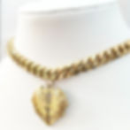 Miniatura: chunky heart choker necklace
