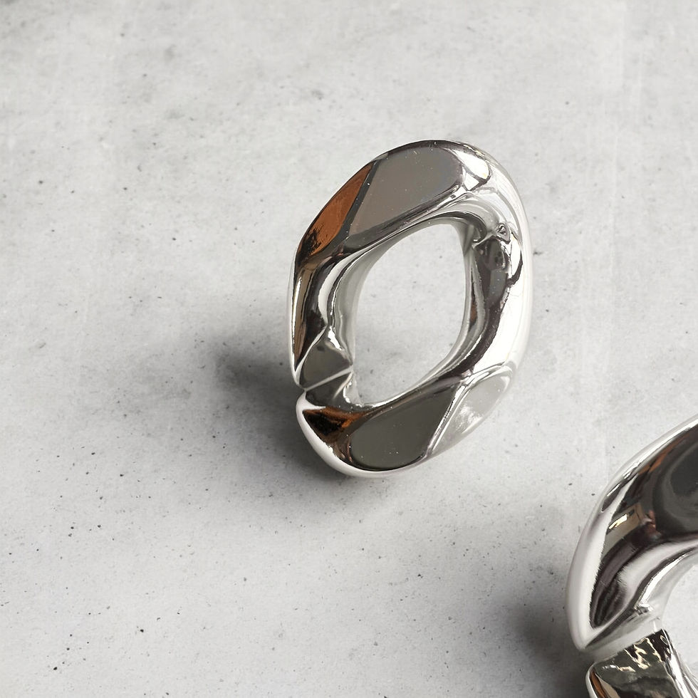 Miniatura: Rochelle - Giant Chunky Curb Chain Earrings