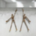 Skeleton earrings gold