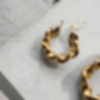 Chunky gold hoop earrings