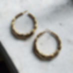 Large bamboo hoop earrings