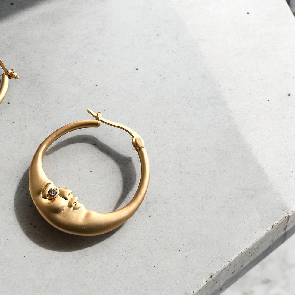Miniatura: Moon hoop earrings