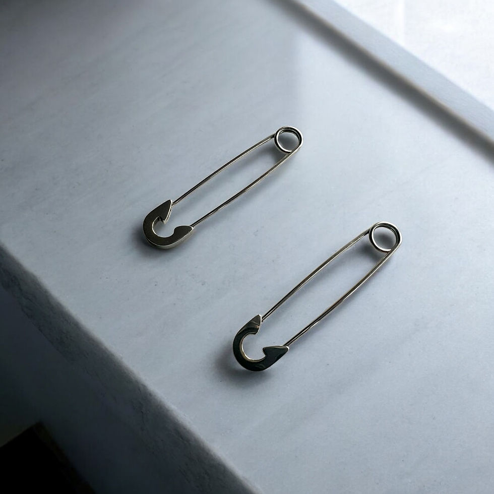 Miniatura: Safety pin earrings
