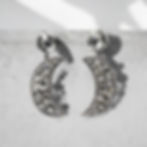 Large moon statement earrings