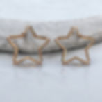 Large statement star hoop earrings