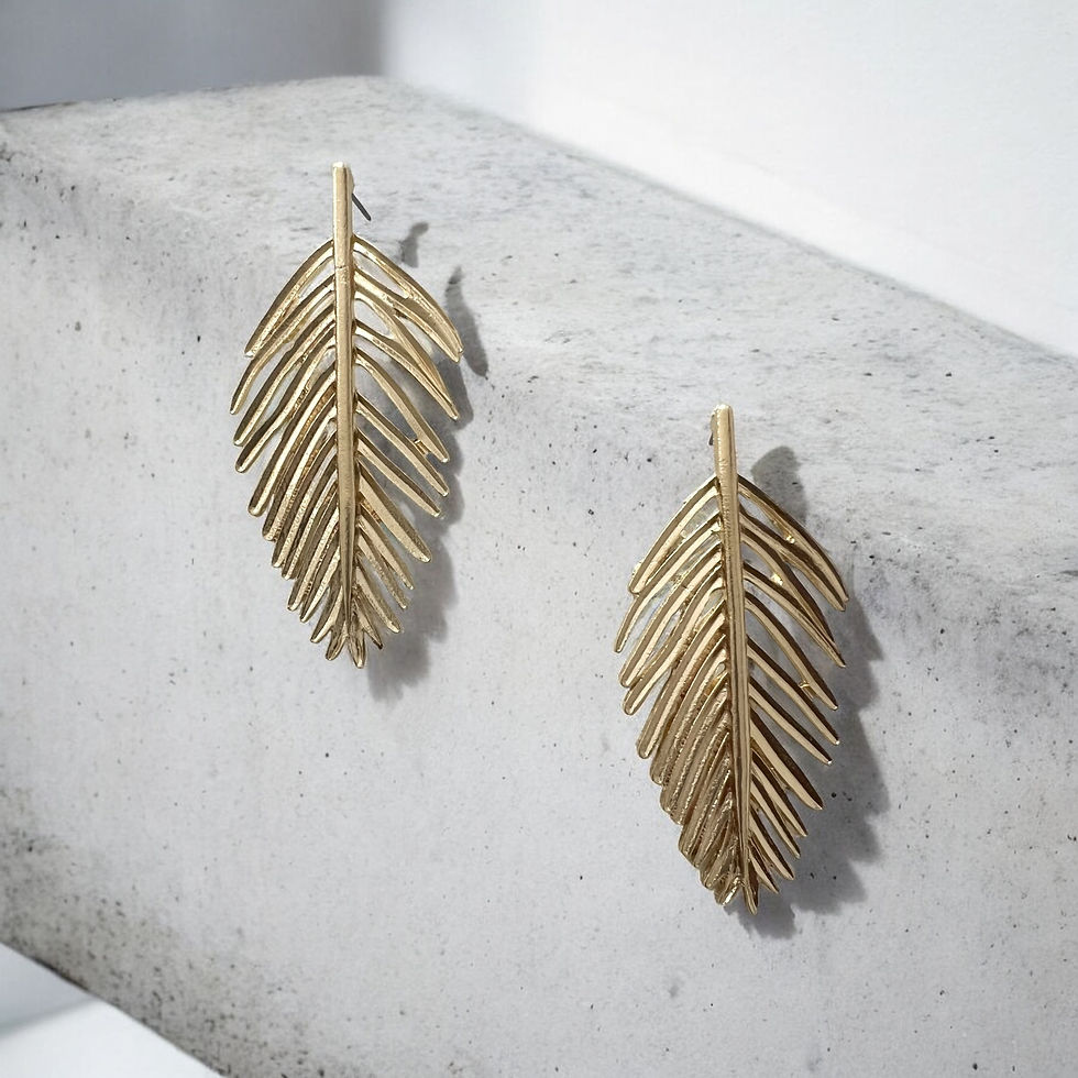 Thumbnail: Maldive - Palm Leaf Earrings