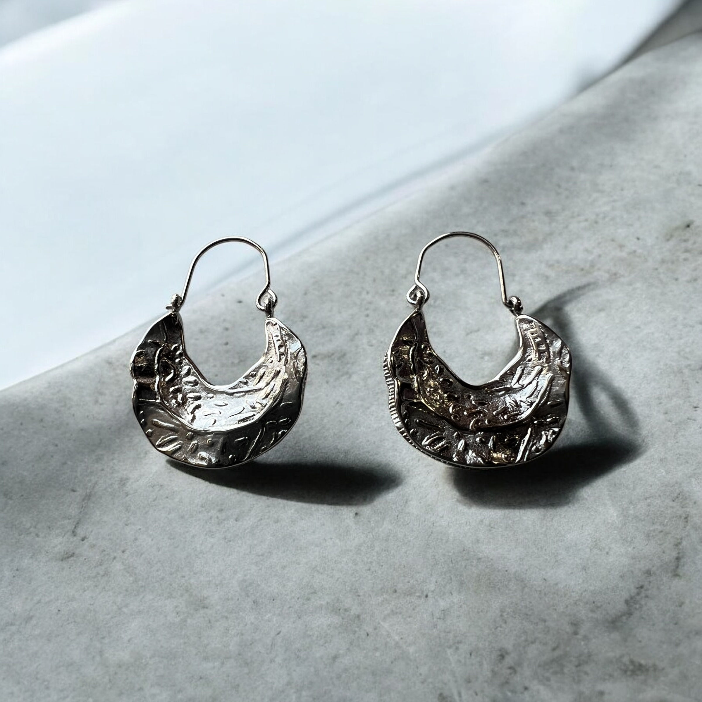 Fulani hoop earrings silver