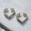 Miniatura: Large heart bamboo hoop earrings