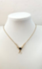 sword heart necklace gold