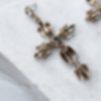 Thumbnail: Crystal statement cross earrings