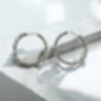Miniature : Large Crystal statement hoop earrings