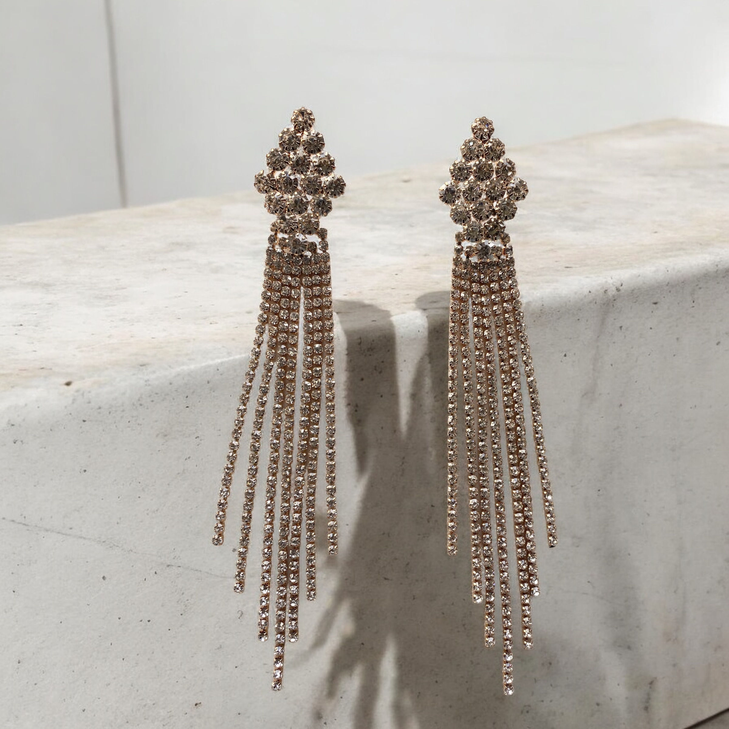 Chloe - Long Statement Tassel Earrings