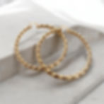 Extra large stainless steel hoop earrings gold