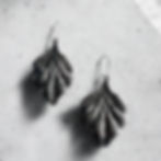 Large leaf earrings